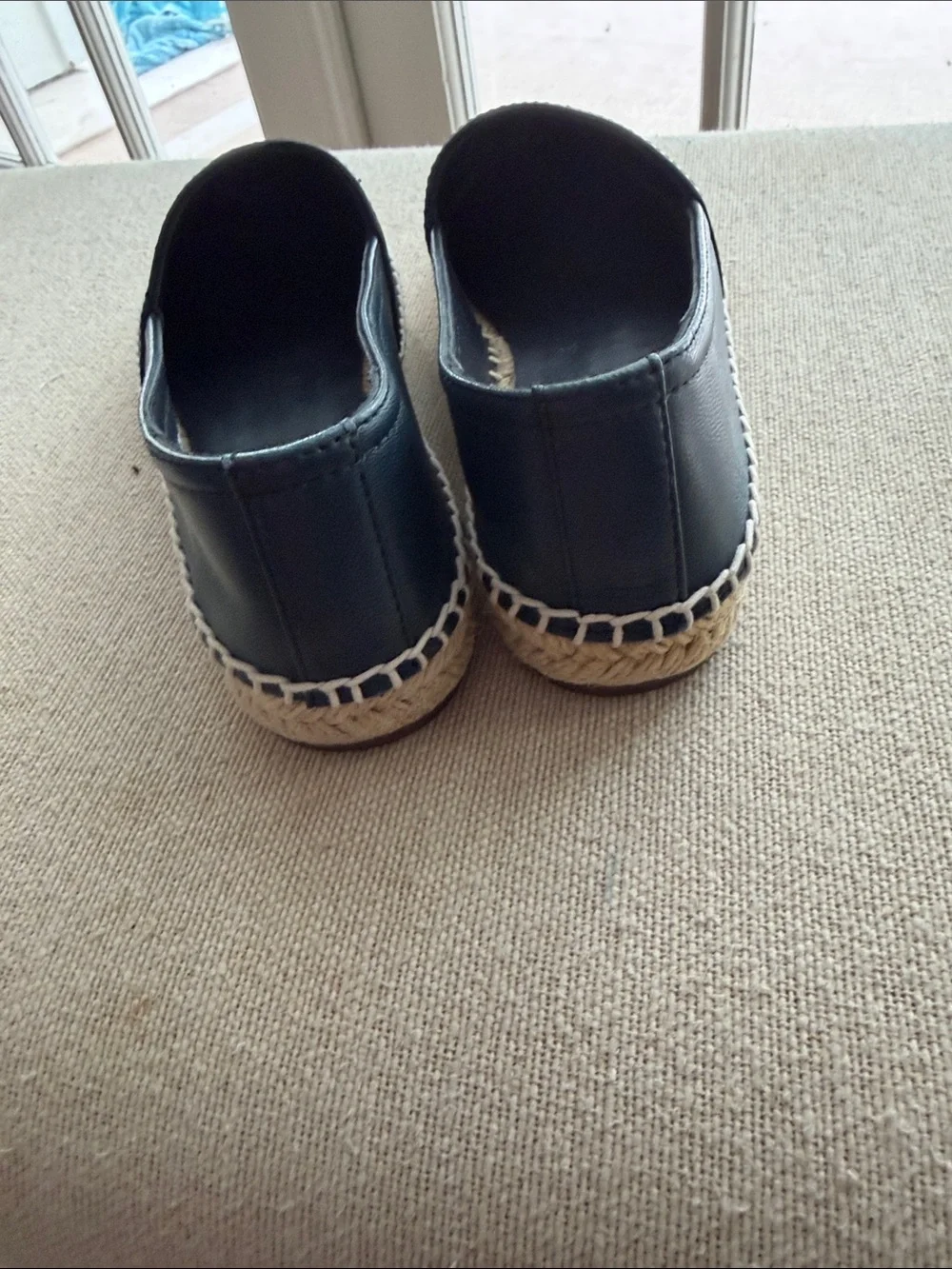 Saint Laurent Leather Espadrilles with Jute Trim